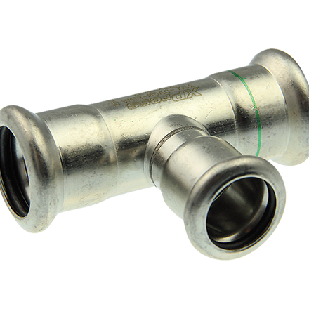 Logafix Pressfrittings Edelstahl T-Stück Buderus