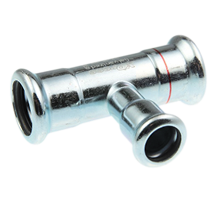 Logafix Pressfrittings C-Stahl T-Stück Buderus