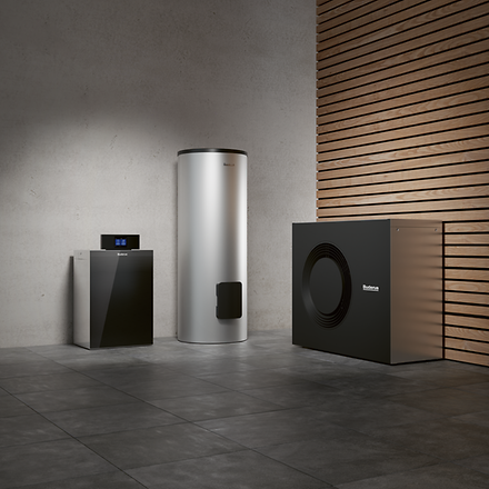 Produktset Wärmepumpe-Hybridsystem Logano plus KB192i mit Logatherm WLW MB A H